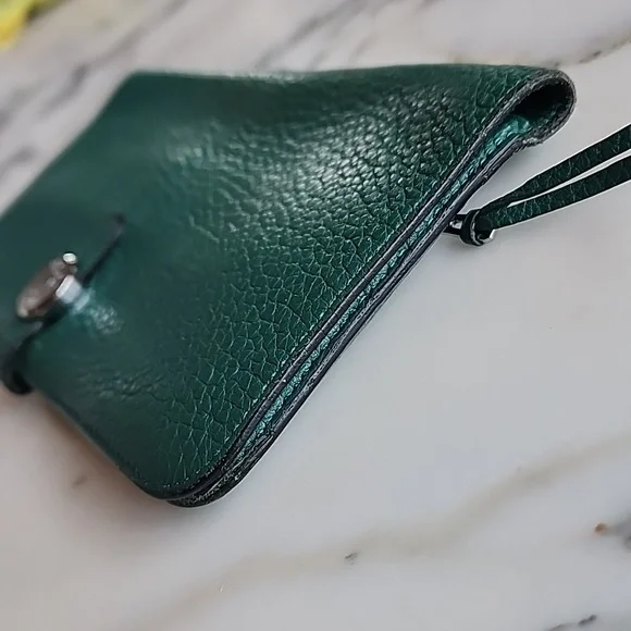 RARE: Hermes Paris Dogon Long Green Wallet - Picture 12 of 15